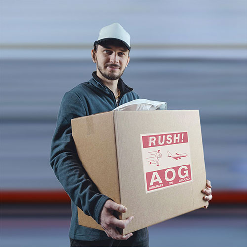 Onboard Courier carring box in hand, OBC / Hand Carry